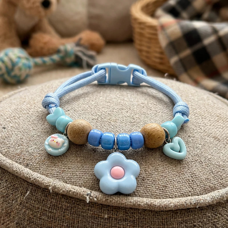 Blue cute insect repellent pet collar