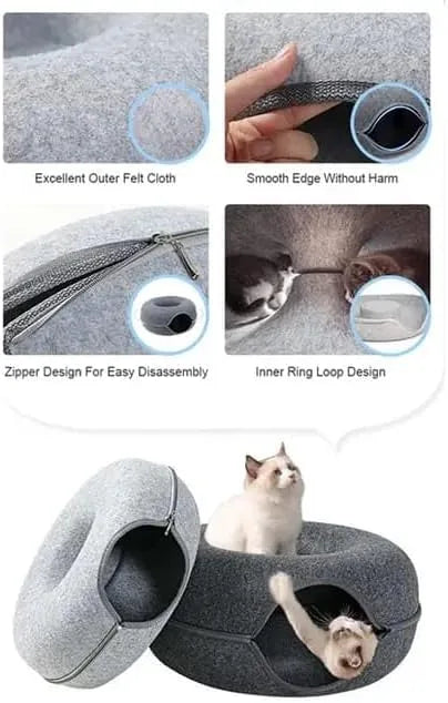 2-in-1 Donut Cat Bed