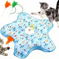 Interactive Electric Hide & Seek Cat Toy - Starfish Blue Edition