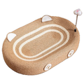 Natural Sisal Cat Scratcher Bed - Durable 2-in-1 Lounge & Play Sofa
