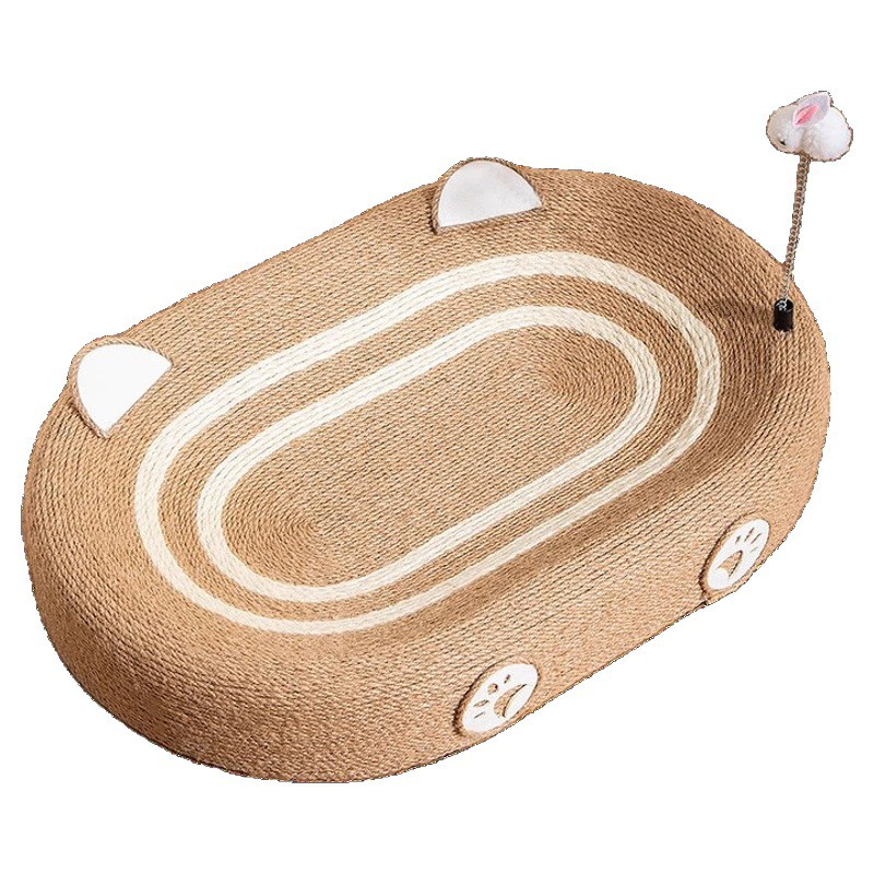 Natural Sisal Cat Scratcher Bed - Durable 2-in-1 Lounge & Play Sofa