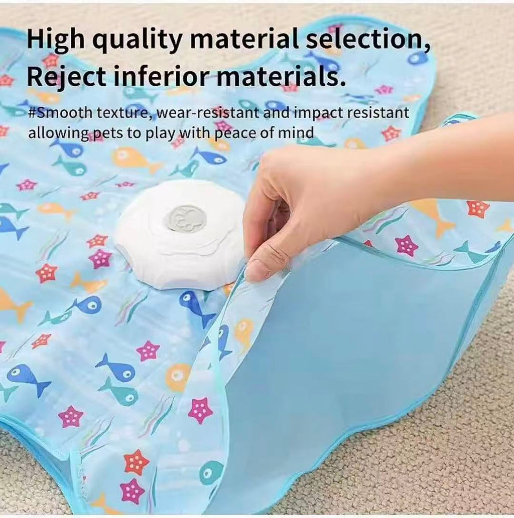 Interactive Electric Hide & Seek Cat Toy - Starfish Blue Edition