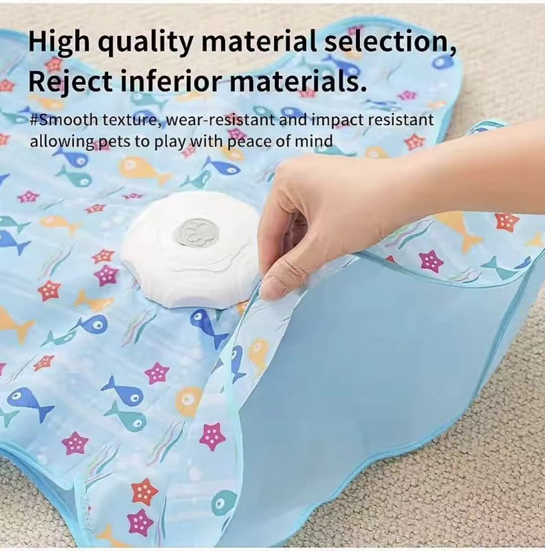 Interactive Electric Hide & Seek Cat Toy - Starfish Blue Edition