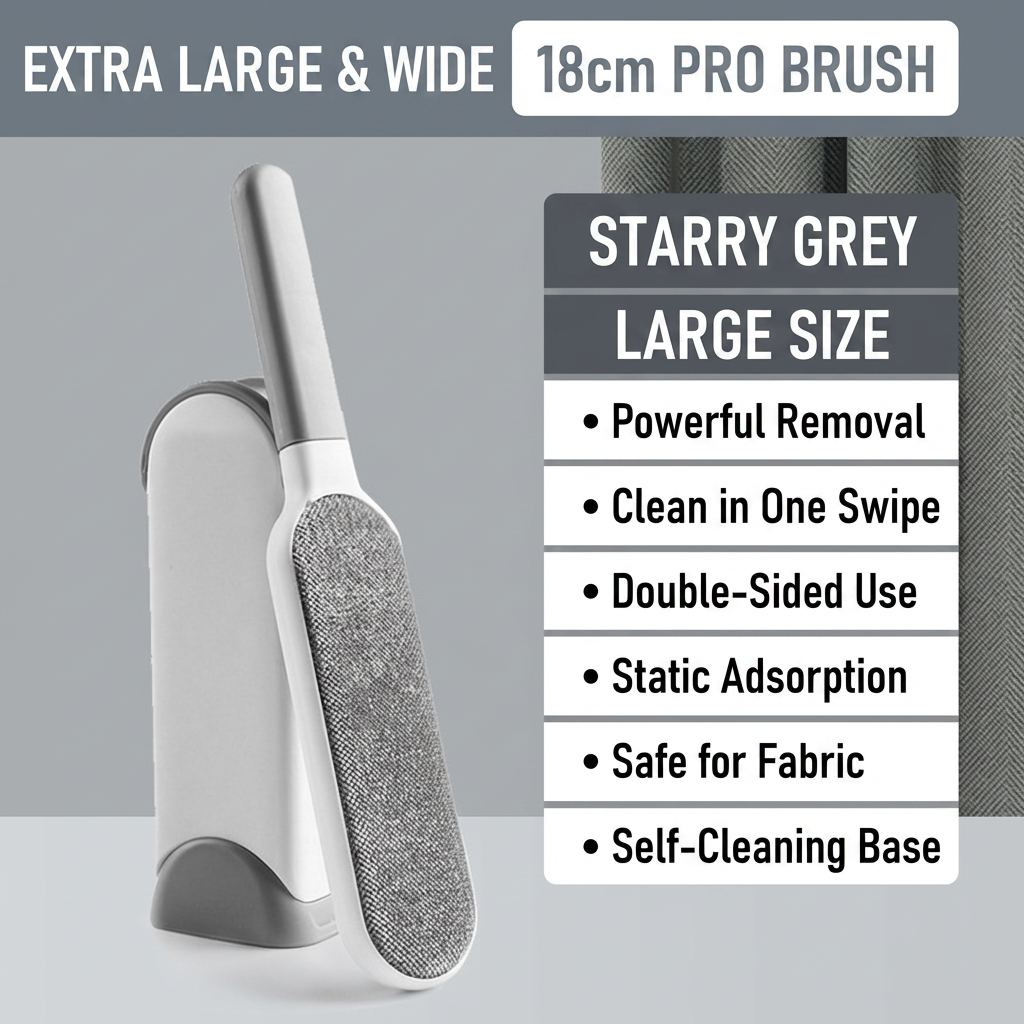 Professional Pet Hair & Lint Remover - Self-Cleaning Static Brush