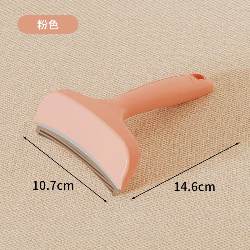 Professional Curved Cat Deshedding Brush - Safe & Gentle Undercoat Remover