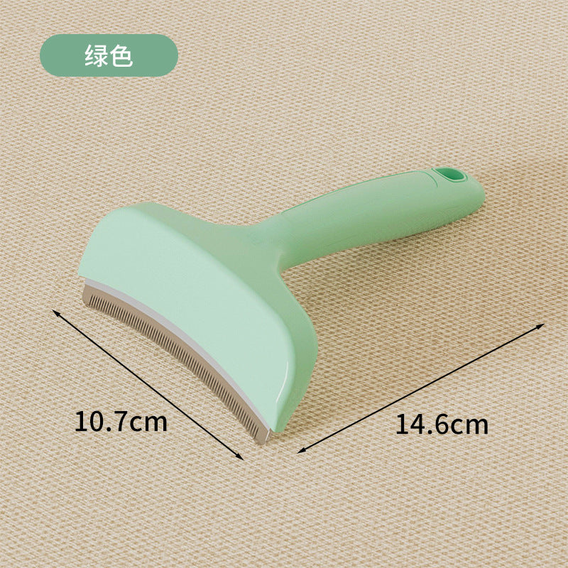 Professional Curved Cat Deshedding Brush - Safe & Gentle Undercoat Remover