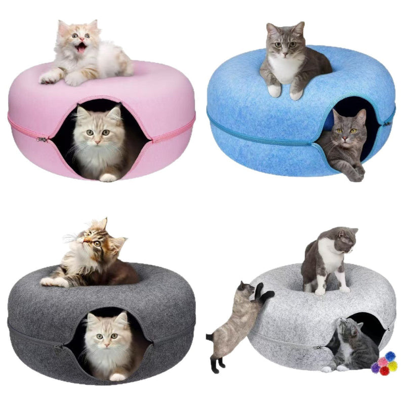 2-in-1 Donut Cat Bed