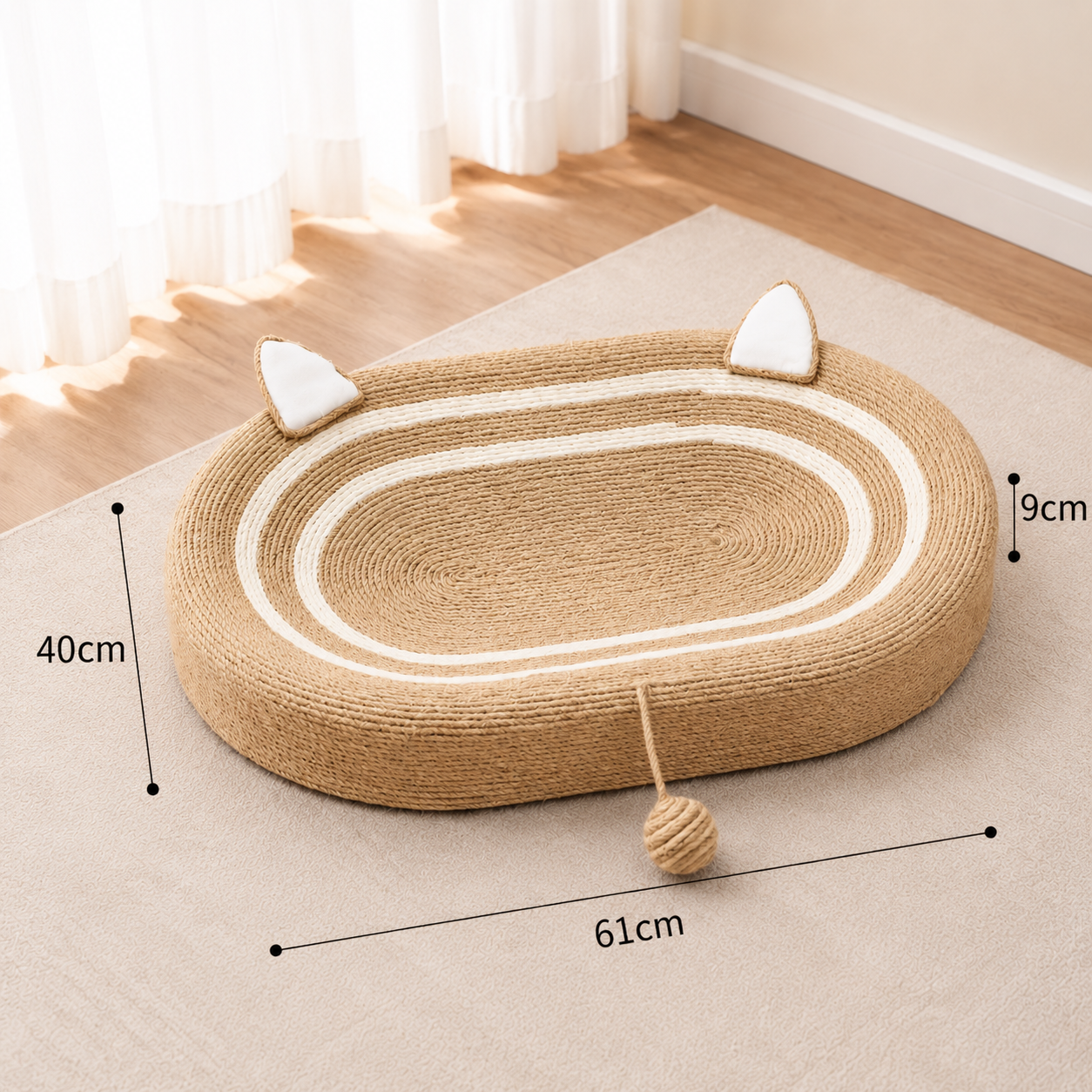 Natural Sisal Cat Scratcher Bed