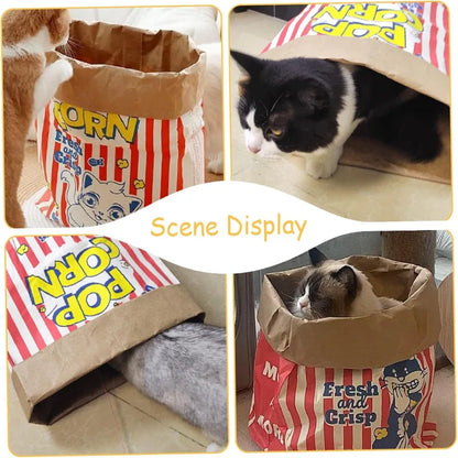 Cardboard Popcorn Cat House