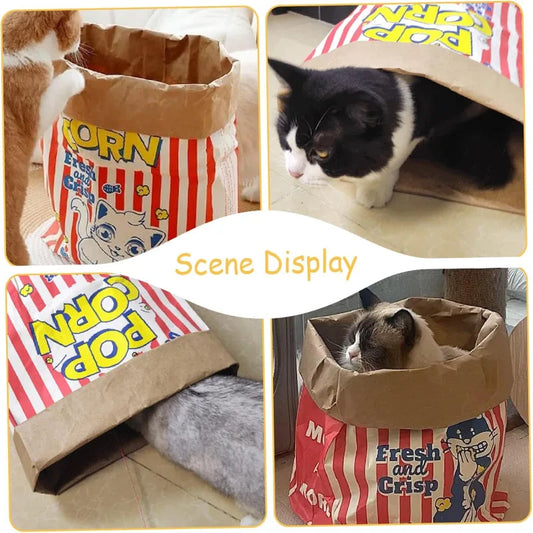 Cardboard Popcorn Cat House