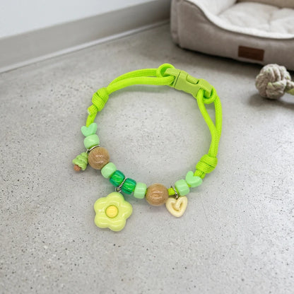 Green cute insect repellent pet collar