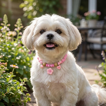 Pink cute insect repellent pet collar