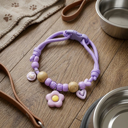 Purple cute insect repellent pet collar