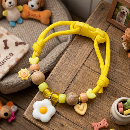 Yellow cute insect repellent pet collar