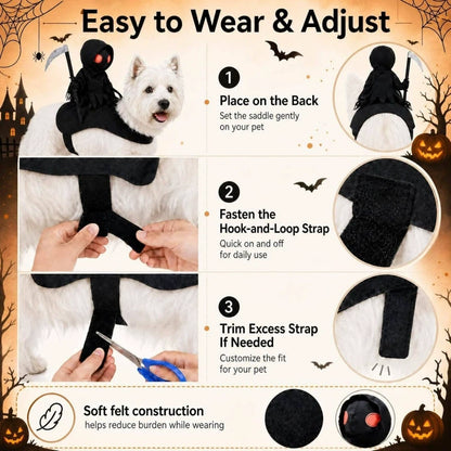 Grim Reaper Rider Pet Costume