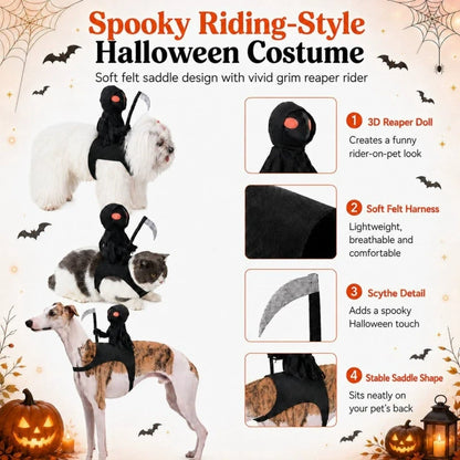 Grim Reaper Rider Pet Costume