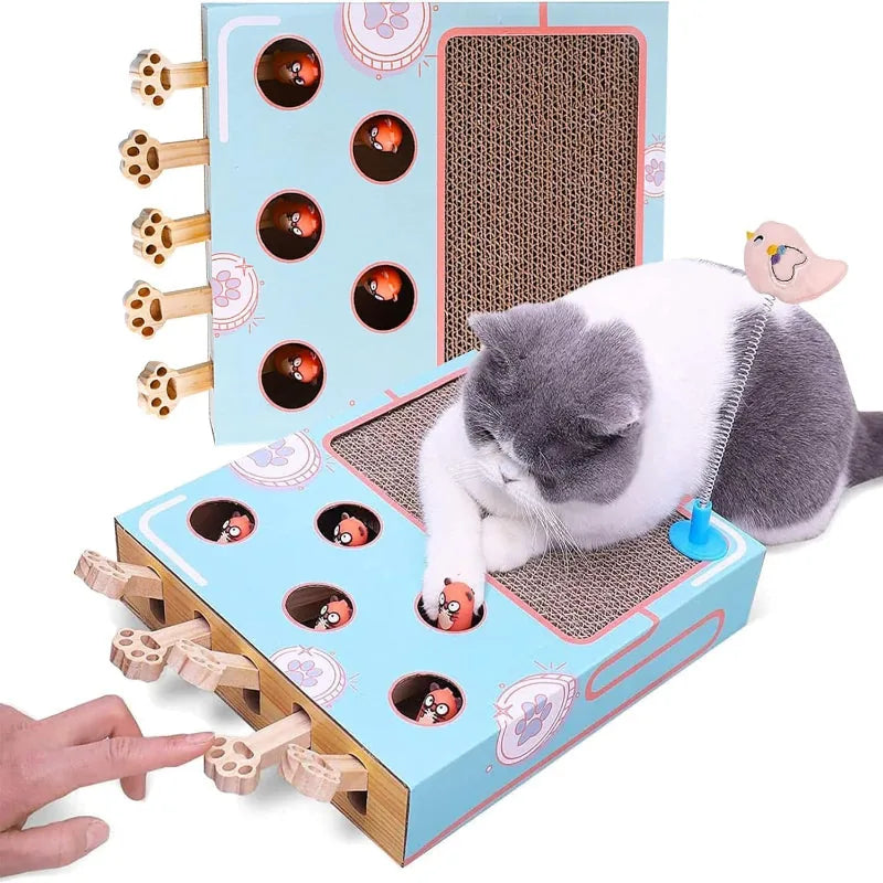 Whack-a-Mole Cat Scratcher Toy