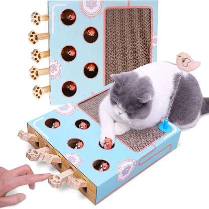 Whack-a-Mole Cat Scratcher Toy