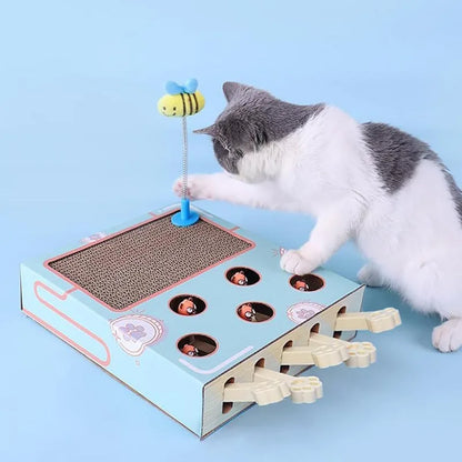 Whack-a-Mole Cat Scratcher Toy