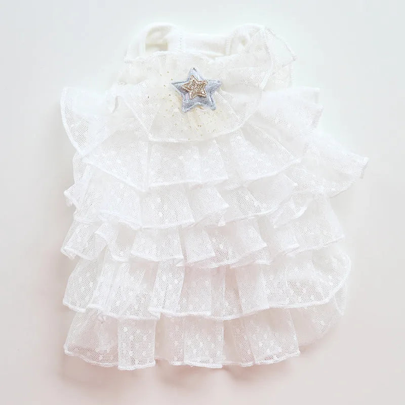 Layered Lace Dress Cat Clothes