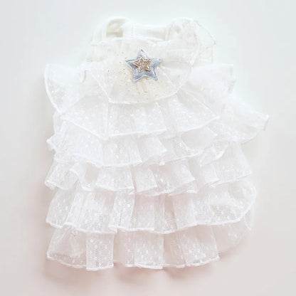 Layered Lace Dress Cat Clothes