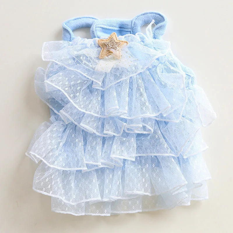 Layered Lace Dress Cat Clothes