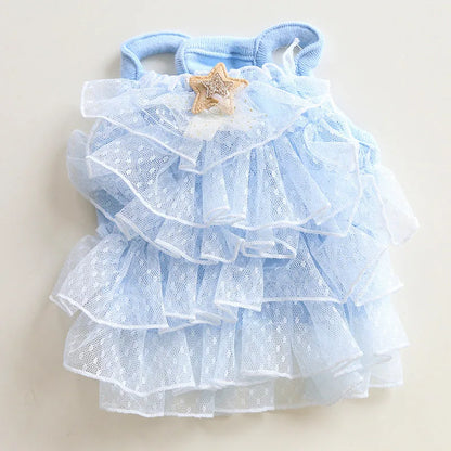 Layered Lace Dress Cat Clothes