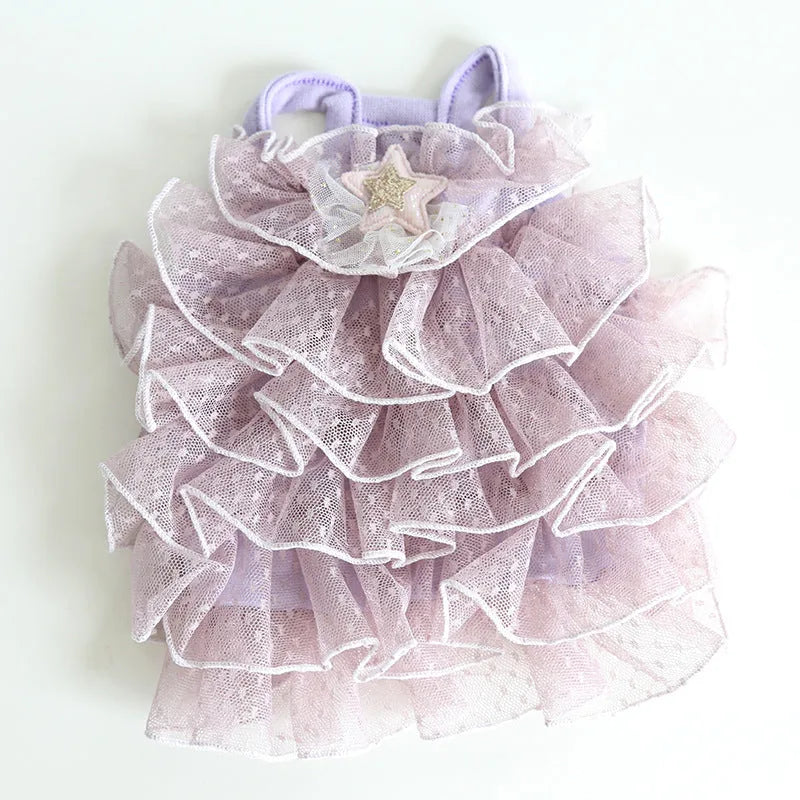 Layered Lace Dress Cat Clothes