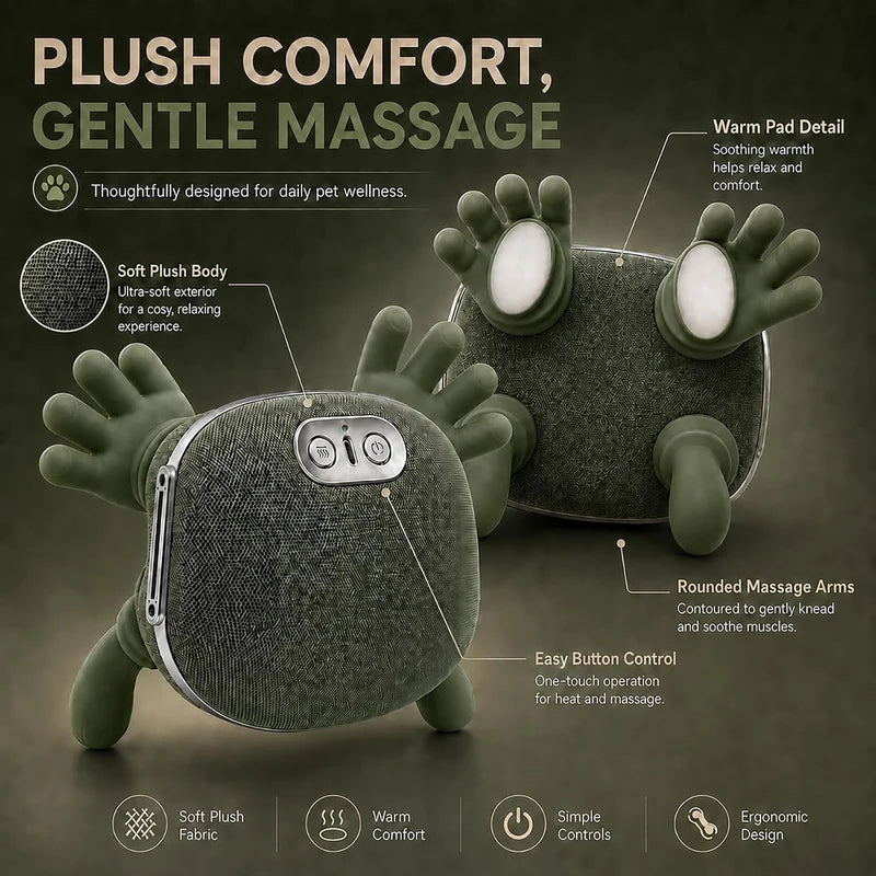 Plush pet massager comfort details