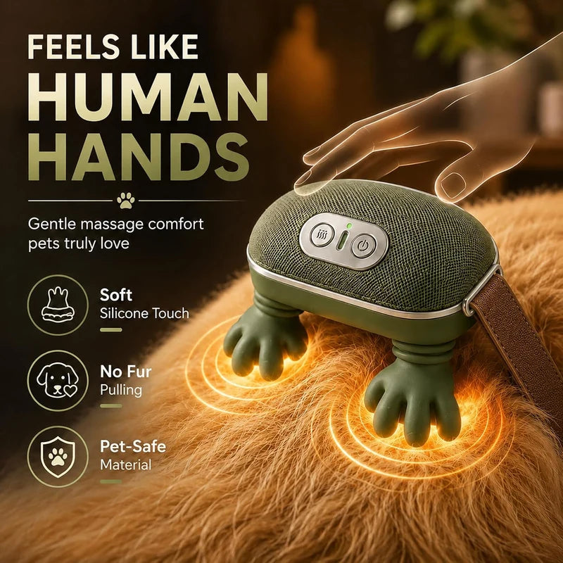 Pet-safe silicone massage hands