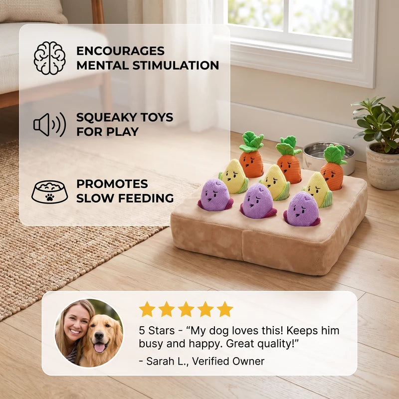 Vegetable garden enrichment toy benefits
