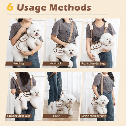 Six ways to use the small dog lift harness backpack