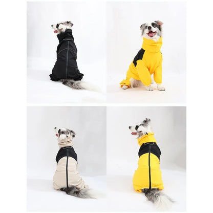Waterproof pet raincoat colour views